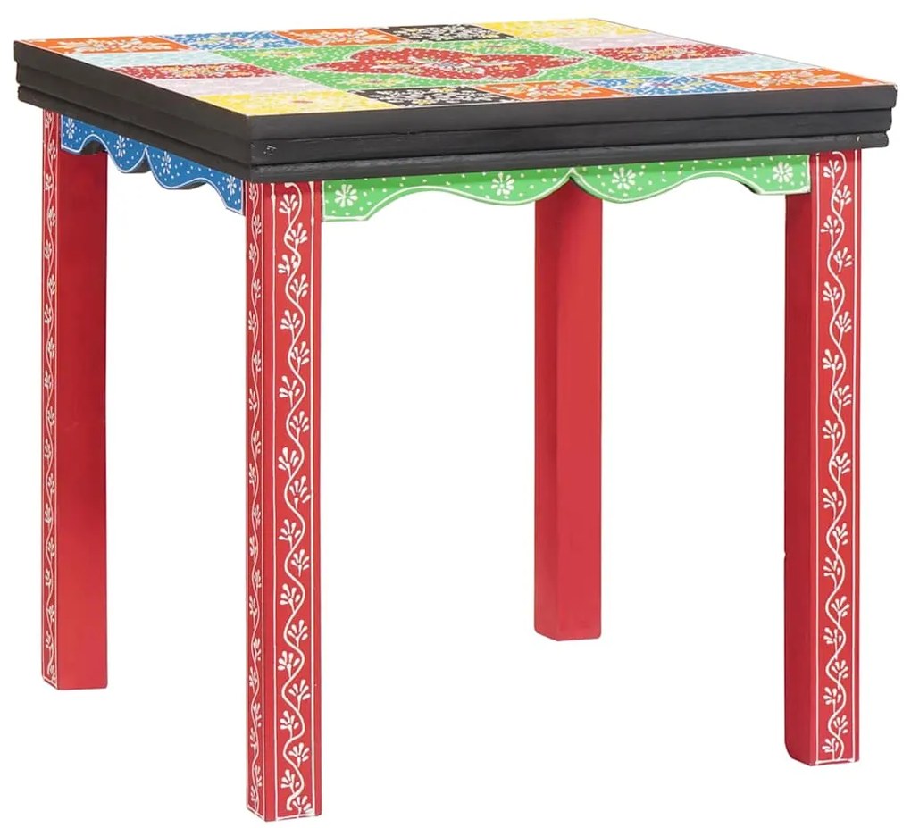 vidaXL Mesa Quadrada 3 pcs Multicolor