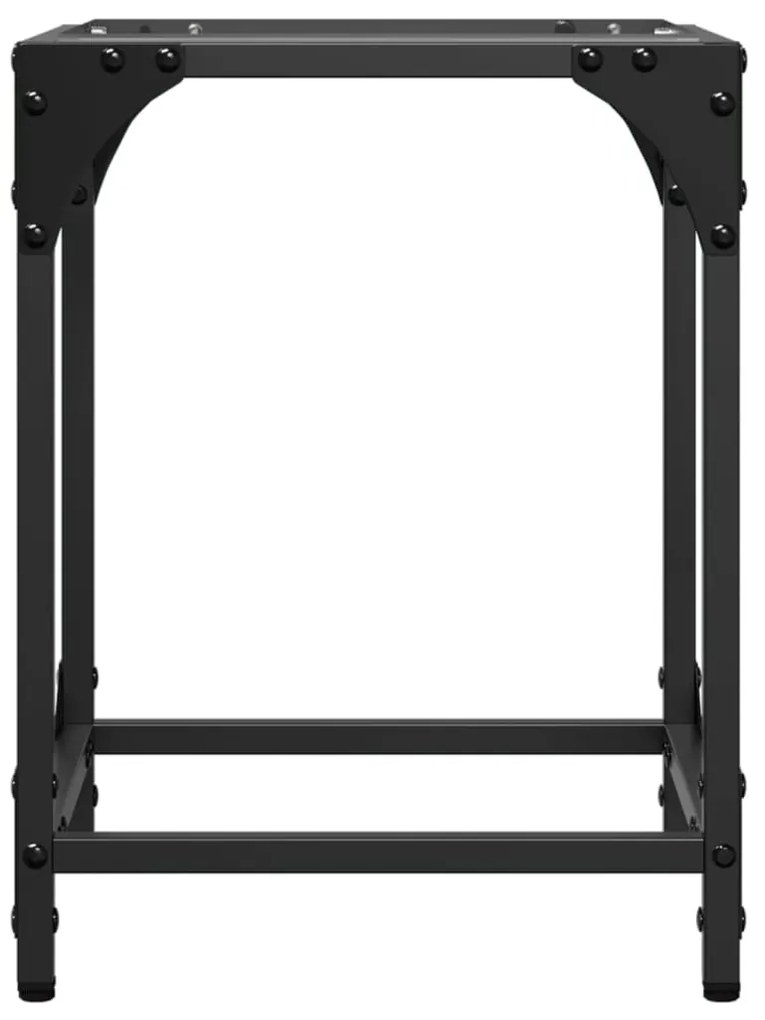 Mesas de centro c/ topo vidro transparente 2 pcs 30x30x40cm aço
