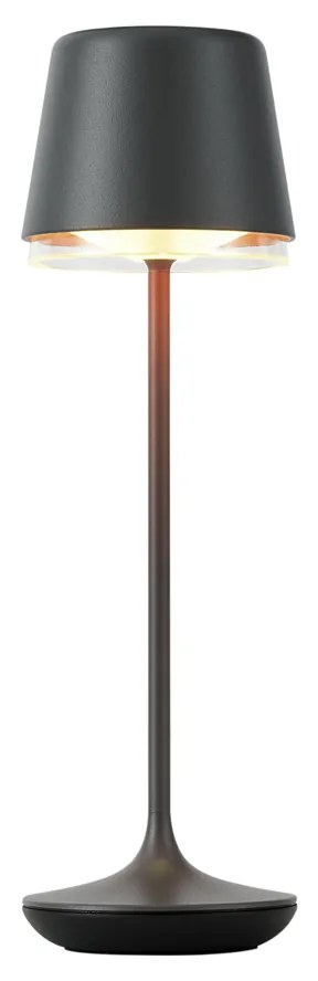 Candeeiro de mesa preto Incl. LED IP65 Recarregável com estação de carregamento - Treble Moderno