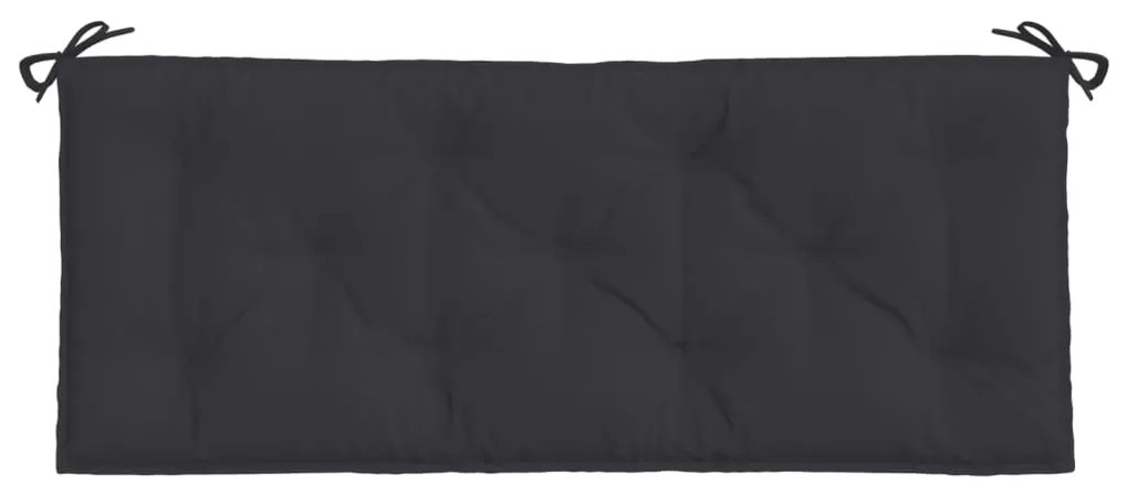 Almofadões banco jardim 2 pcs 120x50x7cm tecido oxford preto