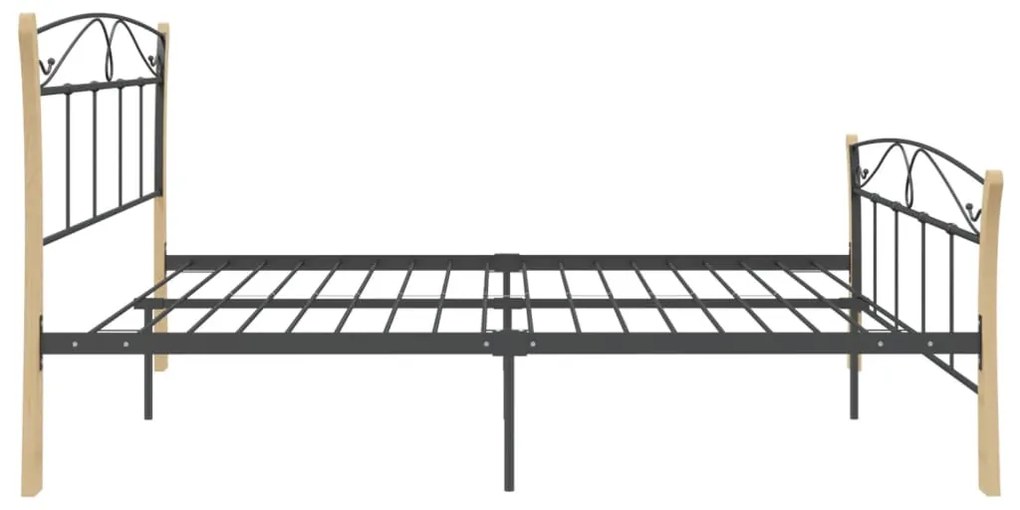 Estrutura de cama 200x200 cm metal preto