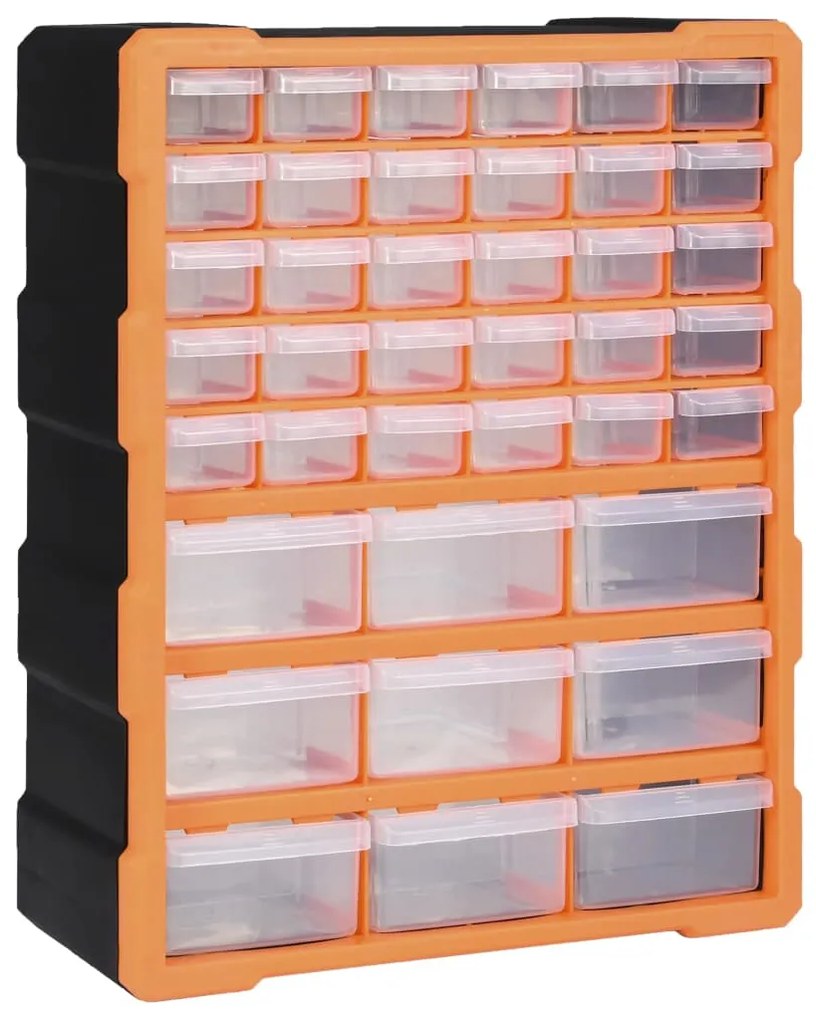 147585 vidaXL Caixa organizadora com 39 gavetas 38x16x47 cm