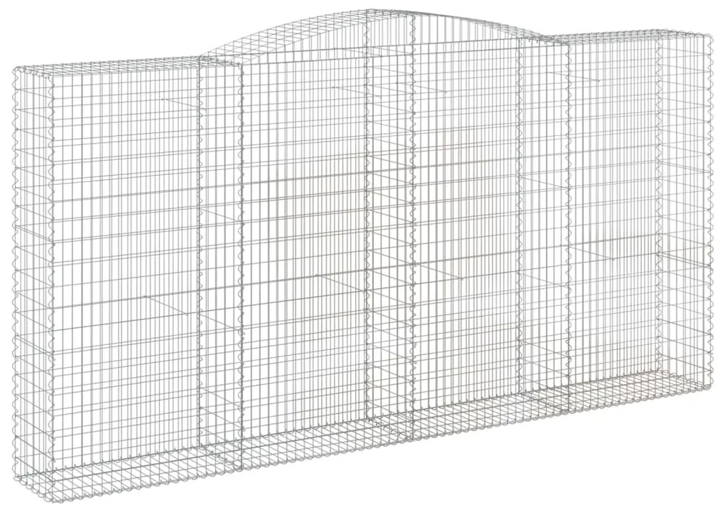 Cestos gabião arqueados 4pcs 400x50x200/220cm ferro galvanizado