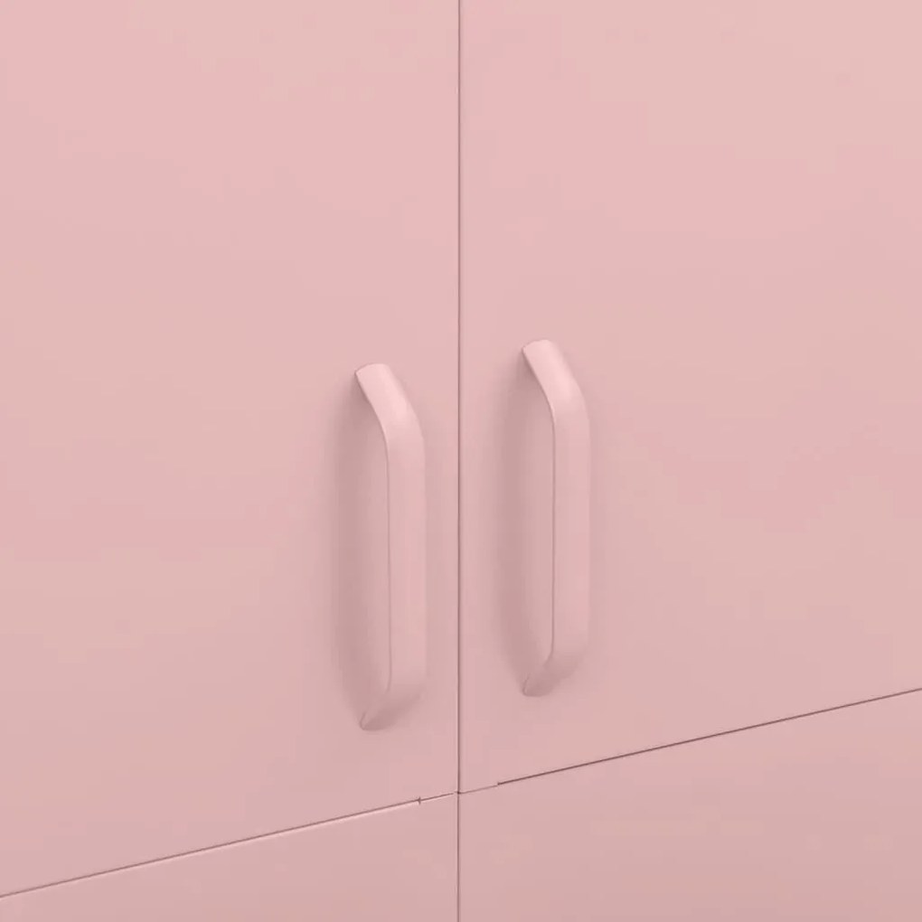 Roupeiro 90x50x180 cm aço rosa