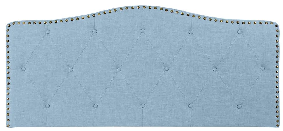 Cabeceira de Cama Dkd Home Decor Azul Poliéster Madeira da Borracha (146 X 6 X 68 cm)