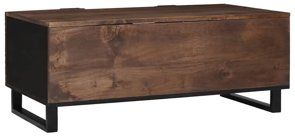 Mesa de Centro - 100x54x40 cm, de madeira maciça e com design legal.