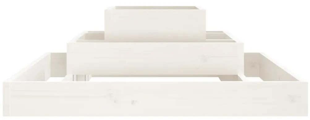 Vaso/floreira 80x80x27 cm pinho maciço branco
