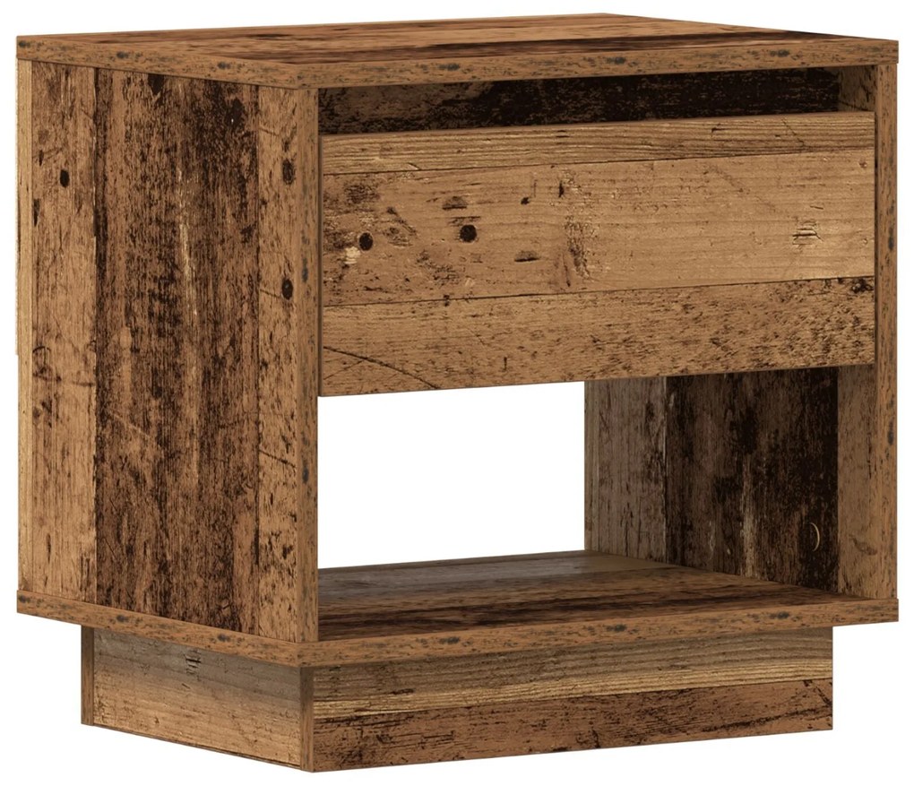 Criado-mudo vidaXL 2 pcs Madeira Velha 45x34x45 cm Madeira de engenhar