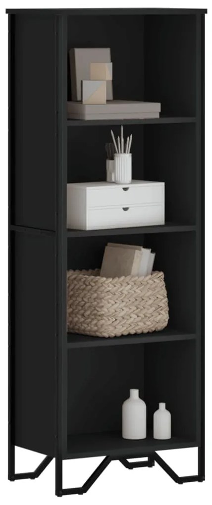 vidaXL Estante 50x31x137,5 cm derivados de madeira preto