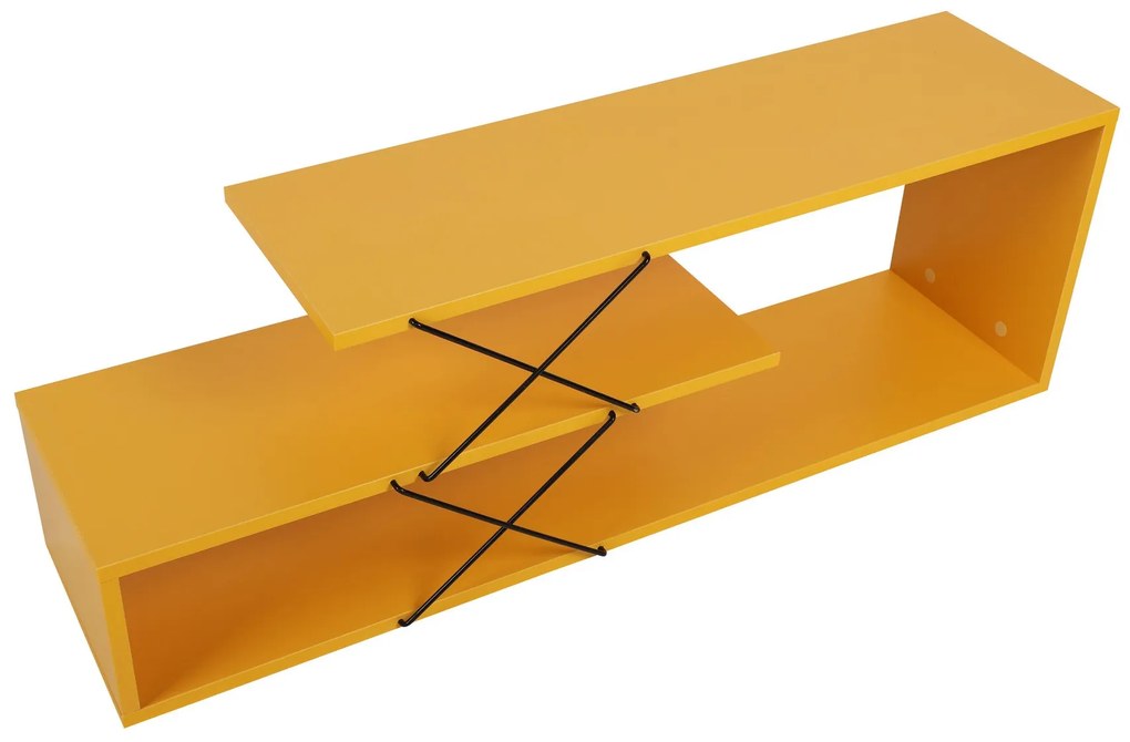 Móvel TV Zigzag – Amarelo – 120x40x30 cm