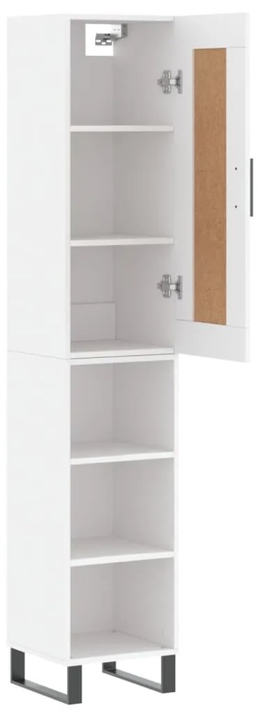 Armário alto 34,5x34x180 cm madeira processada branco