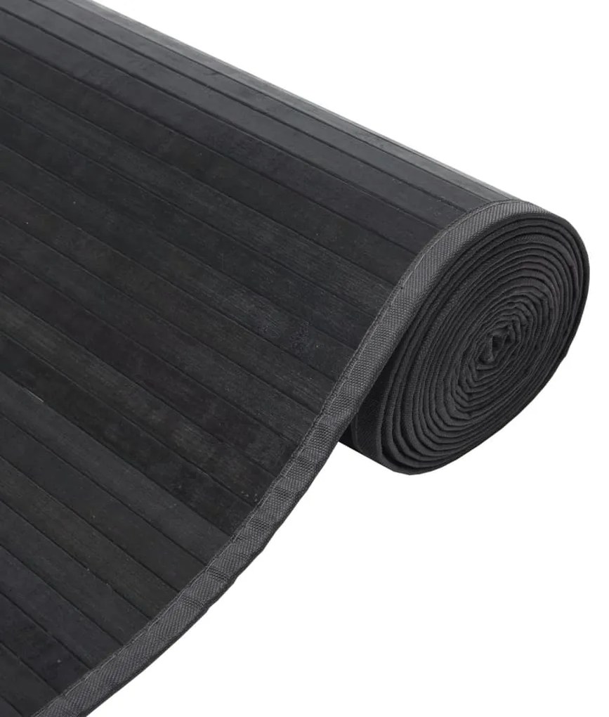 Tapete retangular 60x100 cm bambu cinzento