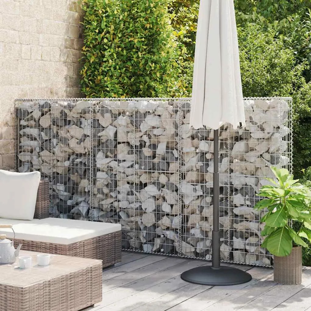 Muro gabião com tampas aço galvanizado 100x20x150 cm