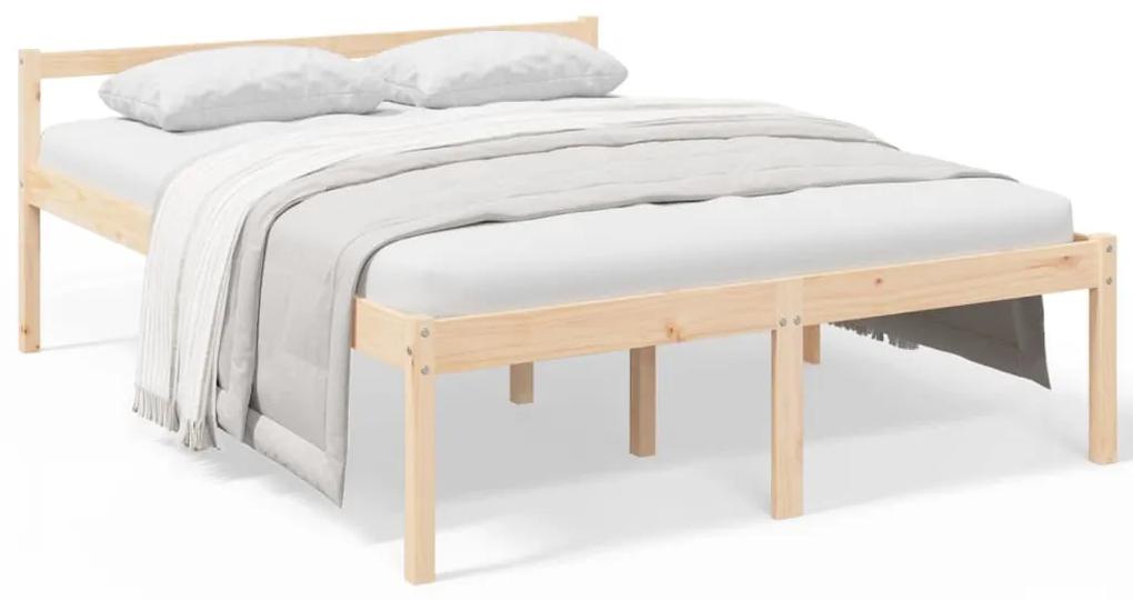 Estrutura de cama king 150x200 cm pinho maciço