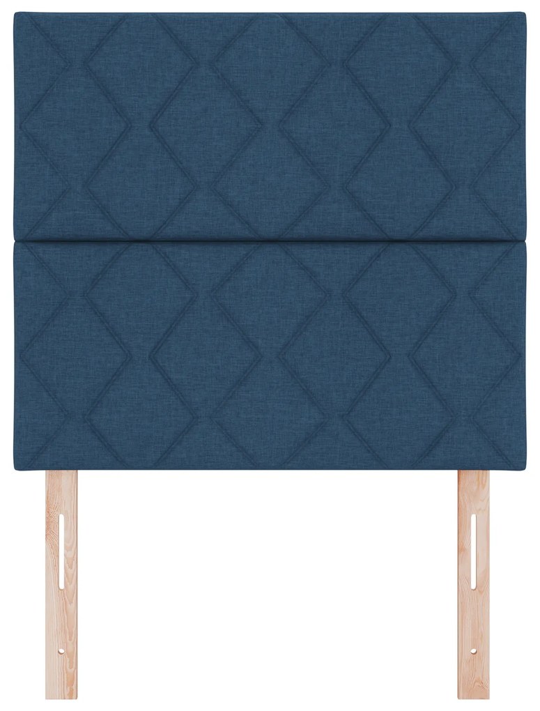 Cabeceira vidaXL Design de Losangos Azul 100 cm Tecido, Cabeceira vida