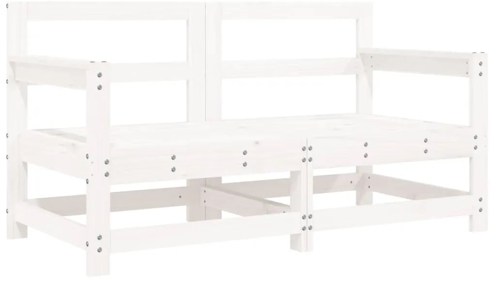 Cadeiras de jardim c/ almofadões 2 pcs pinho maciço branco