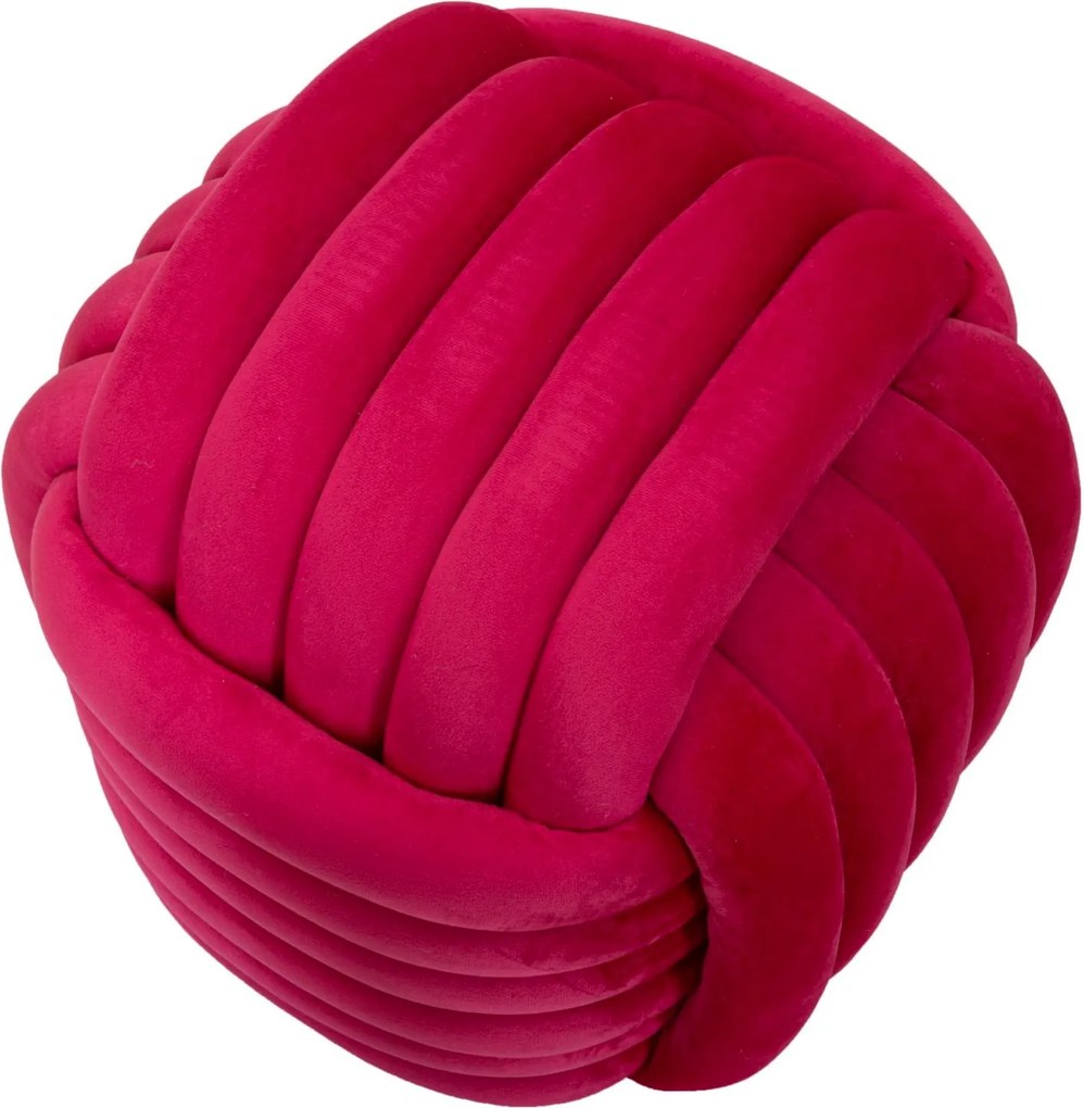 Puff Softy Fúcsia - Veludo Fúcsia - 45 cm x 45 cm x 45 cm