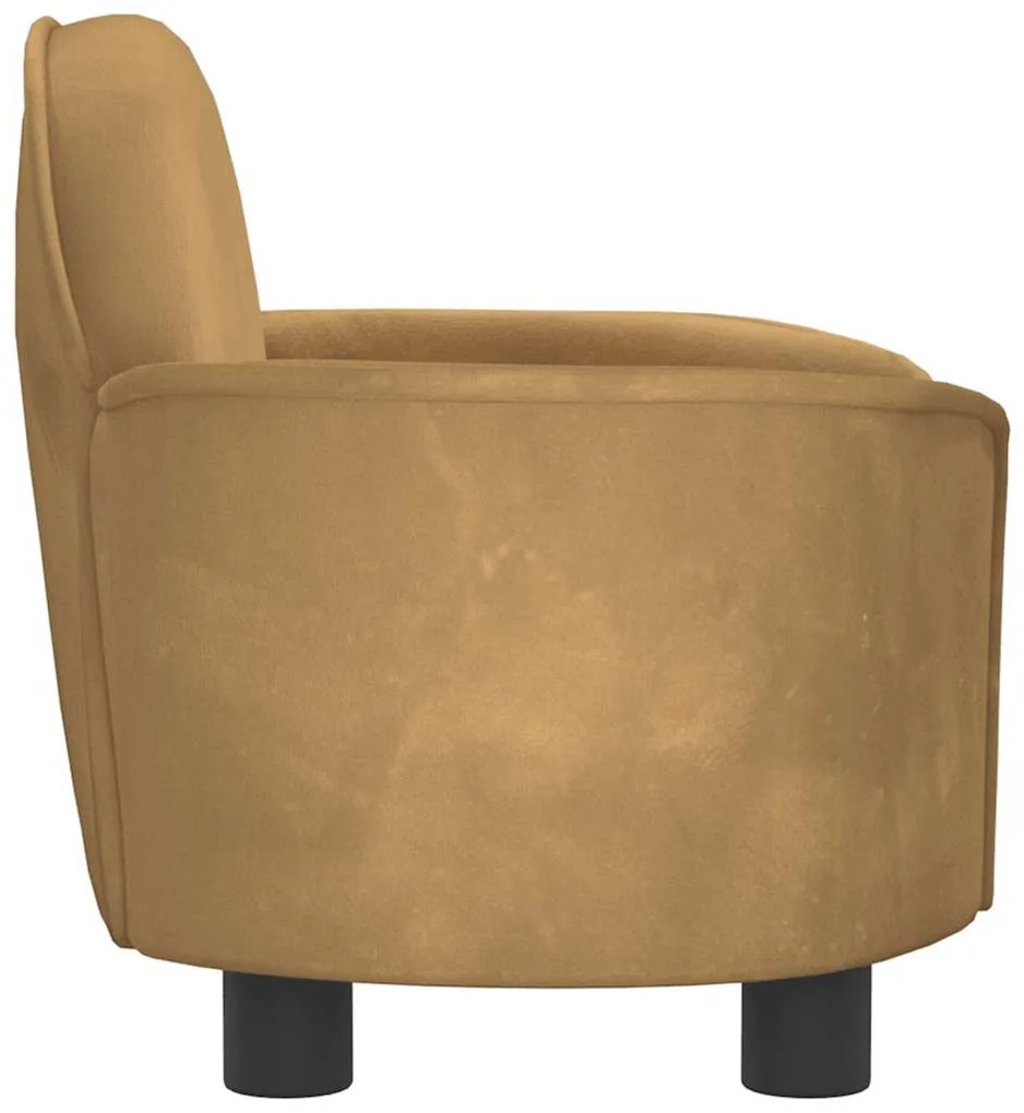 Cama para cães 66x40x45 cm veludo castanho