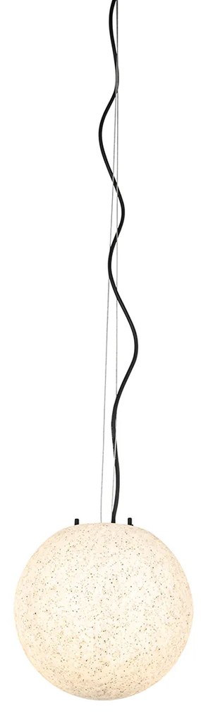Candeeiro de suspensão exterior moderno cinzento 25 cm IP65 - Nura Moderno