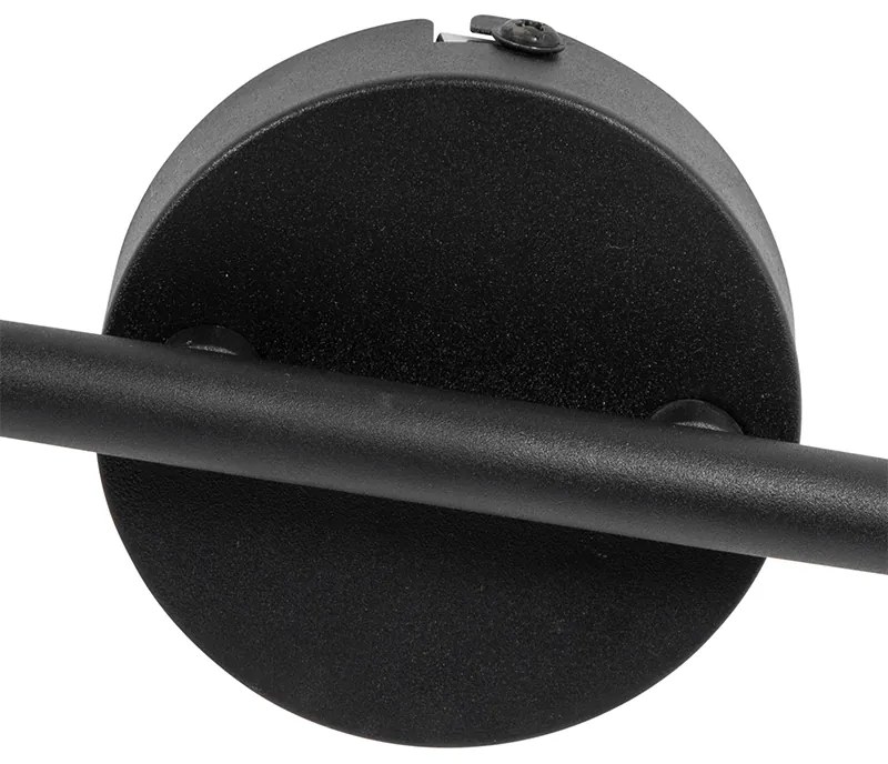 Foco industrial preto com betão 2 luzes - Pedra Rústico