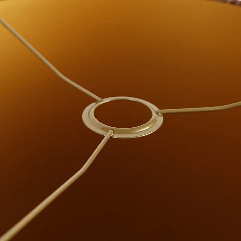 Abajur de veludo vermelho com design de pavão 40/40/40 interior dourado