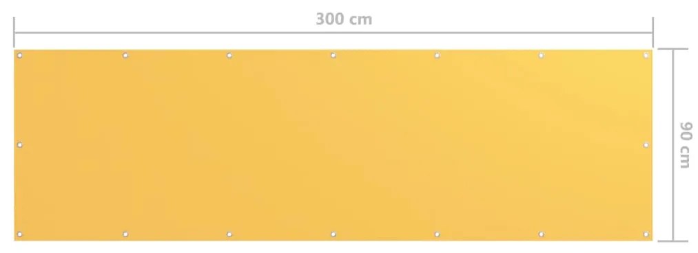 Tela de varanda 90x300 cm tecido Oxford amarelo