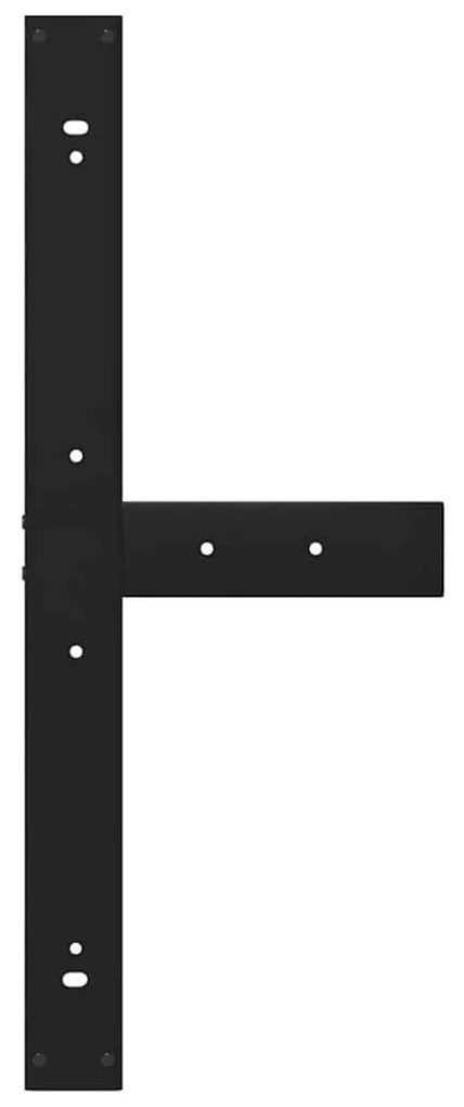 Pés de mesa de jantar em forma de T, 2 peças, preto, 90x35x(72-73) cm,