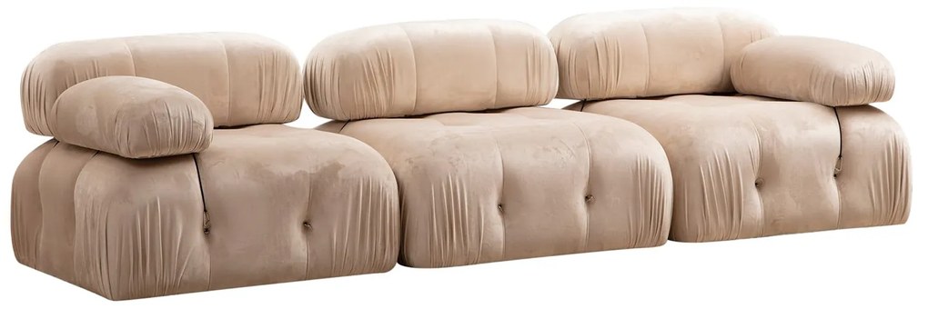 Sofá de 3 Lugares Bubble – Creme – 288 x 95 x 75 cm