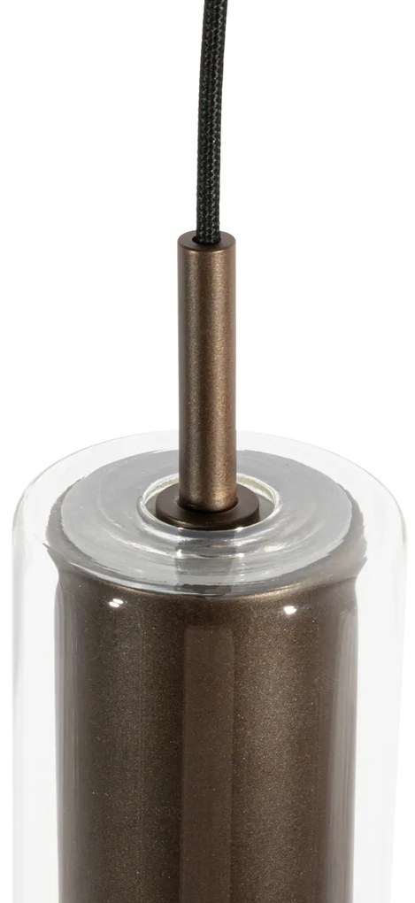 Candeeiro de suspensão moderno bronze escuro para sistema de trilhos monofásico - Iconic Lloyd