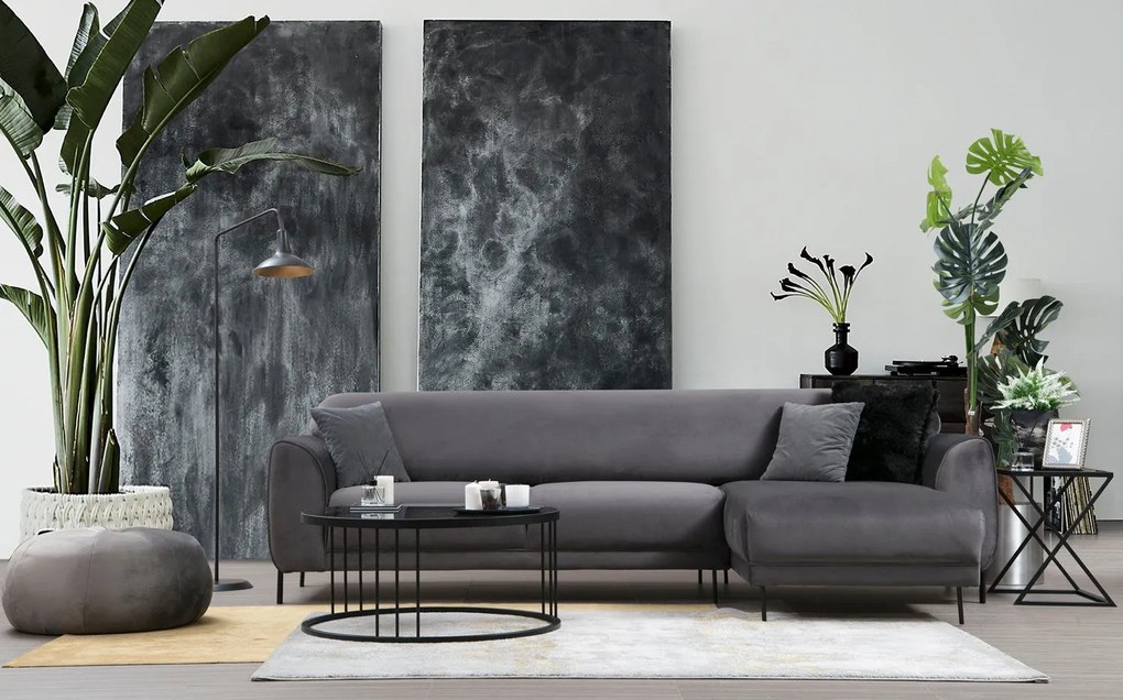 Sofá-Cama de Canto Image Corner – Antracite – 287 x 169 cm