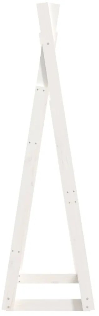 Suporte para roupas 100x45x150 cm madeira pinho maciça branco
