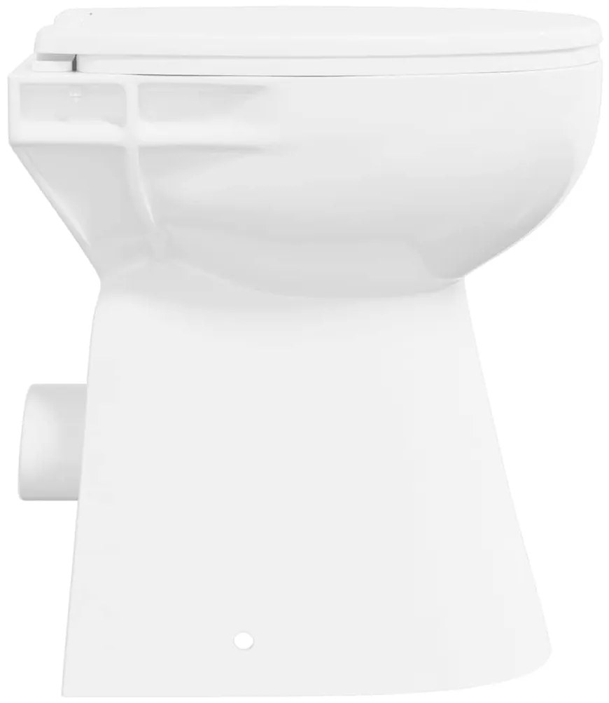 Sanita sem rebordo 7 cm altura extra fecho suave cerâmica branco