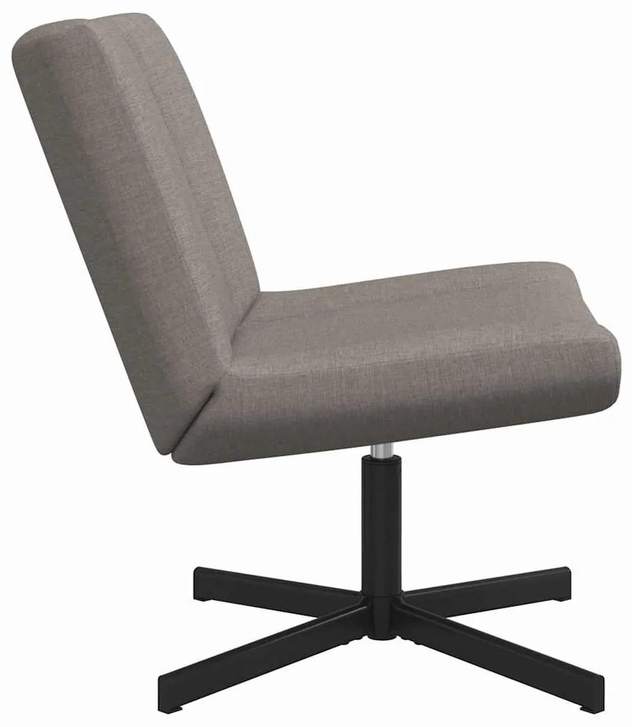 Cadeira de Acento Taupe Tecido, Base de Metal Padrão Ergonómica