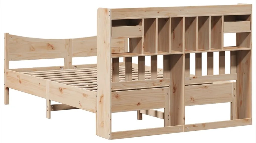 Cama sem colchão 140x190 cm madeira de pinho maciça