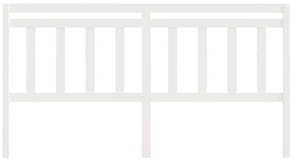 Cabeceira de cama 206x4x100 cm pinho maciço branco