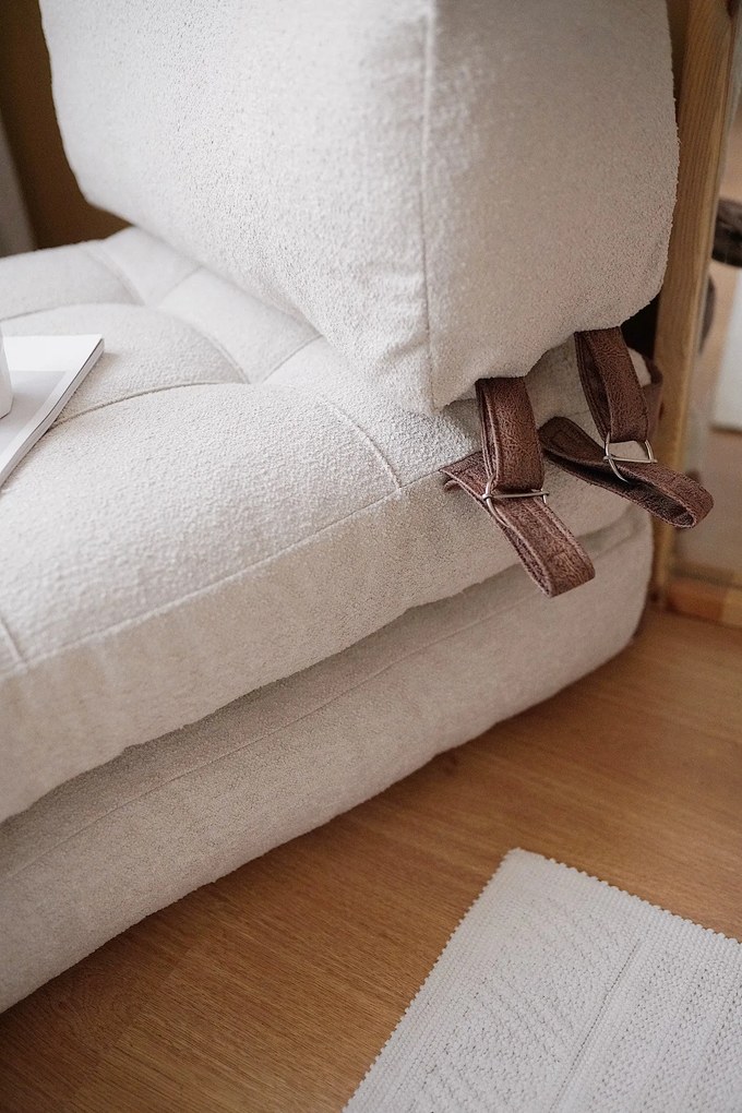 Sofá-Cama Fold 1 Lugar – Creme – 80x70x60 cm