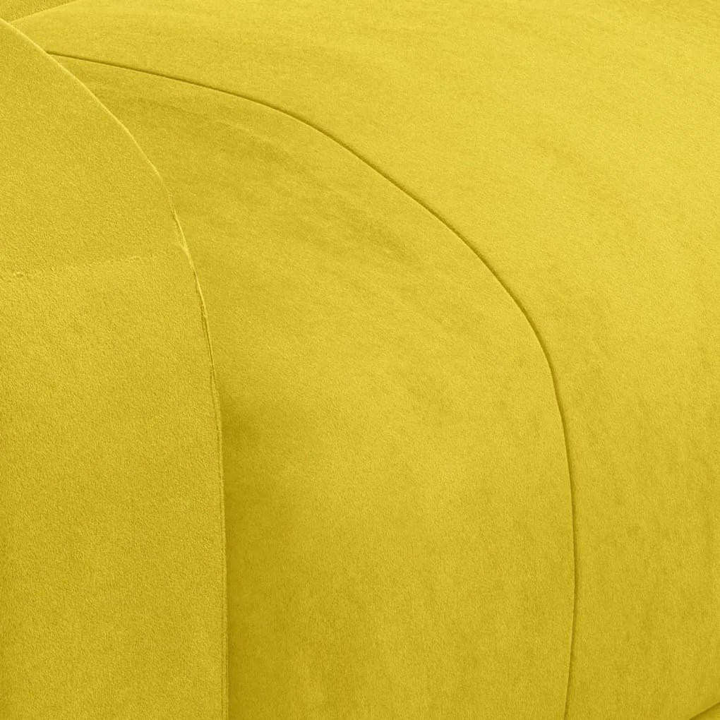Poltrona de massagens veludo amarelo