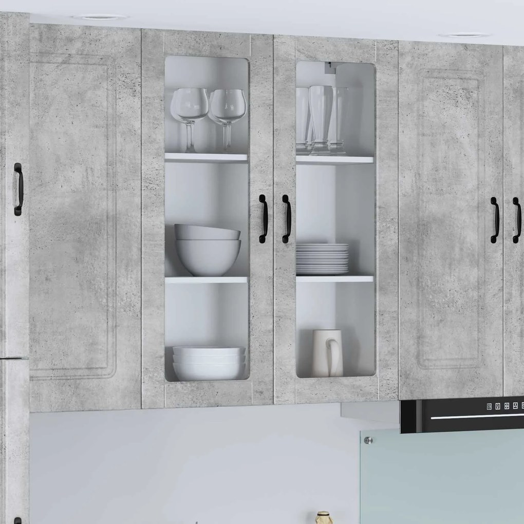 vidaXL Armário de cozinha suspenso com porta Cinzento 80 x 31 x 100 cm