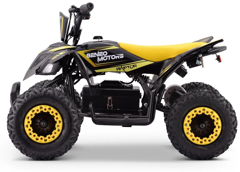 Moto 4 elétrica para crianças ATV Motors Raptor 800W Amarela