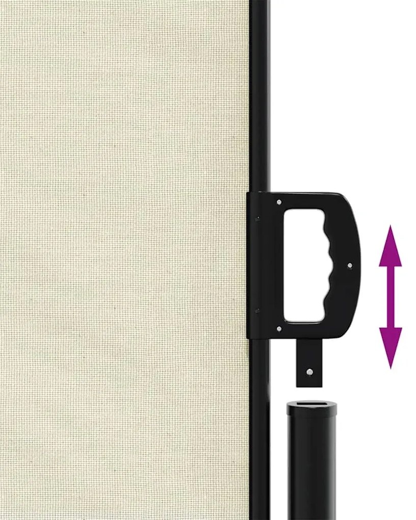 Toldo lateral retrátil 180x600 cm cor creme