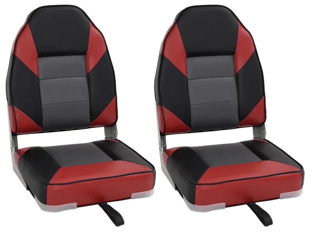 vidaXL Assentos de barco dobráveis com encosto alto 2 pcs 39x43x58 cm