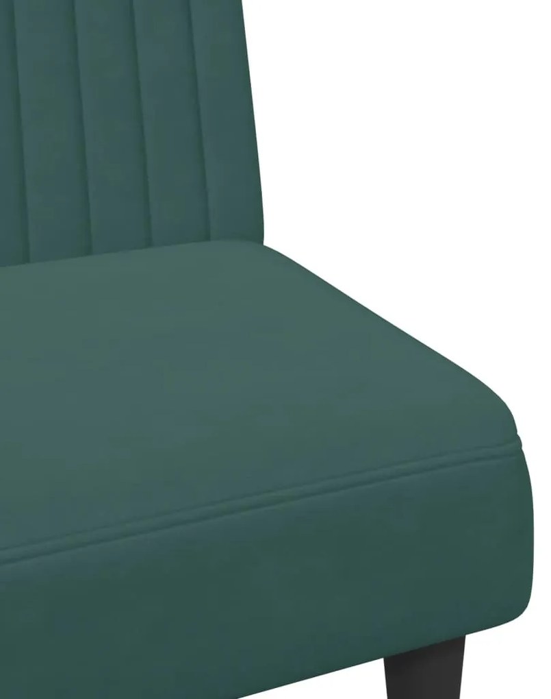 2 pcs conjunto de sofás veludo verde-escuro