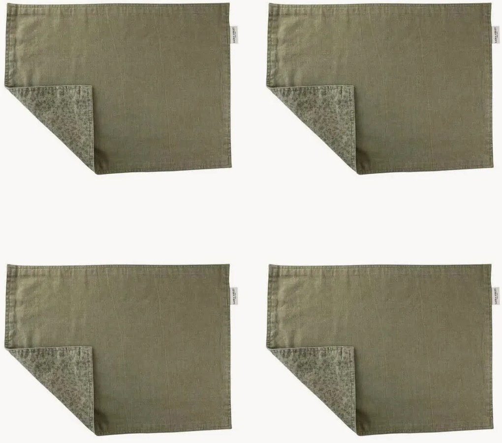 Individuais de mesa duplos Wild Clematis, conjunto de 6