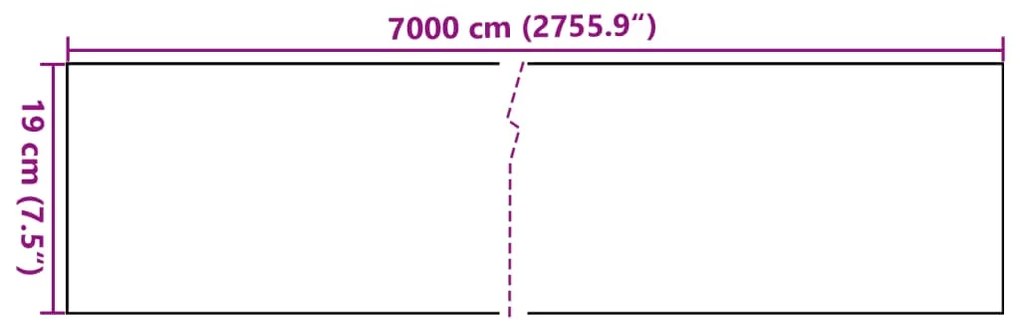 Painel de privacidade para jardim 70x0,19 m PVC creme