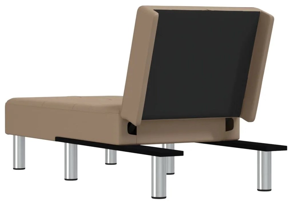 Chaise longue couro artificial cor cappuccino