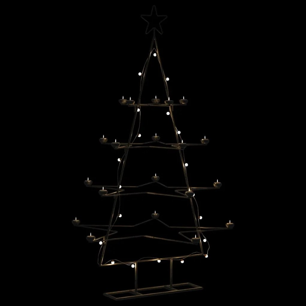 vidaXL Árvore de Natal para decoração 140 cm metal preto
