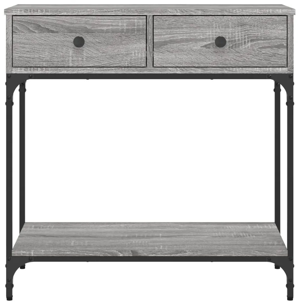 Mesa consola 75x34,5x75 cm derivados de madeira cinzento sonoma
