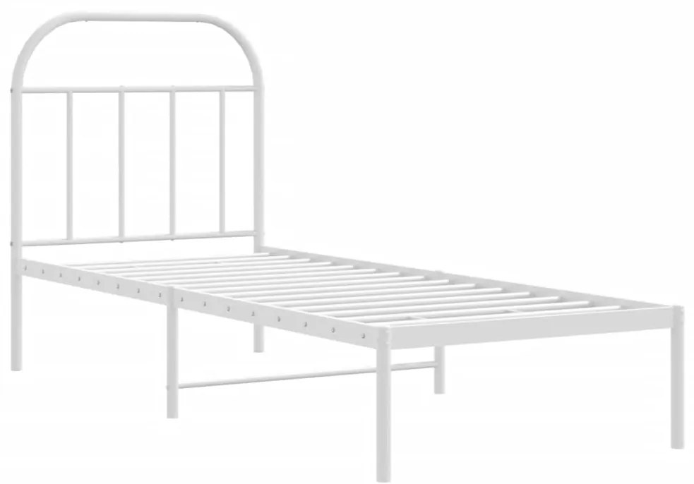 Estrutura de cama sem colchão com cabeceira 75x190 cm branco