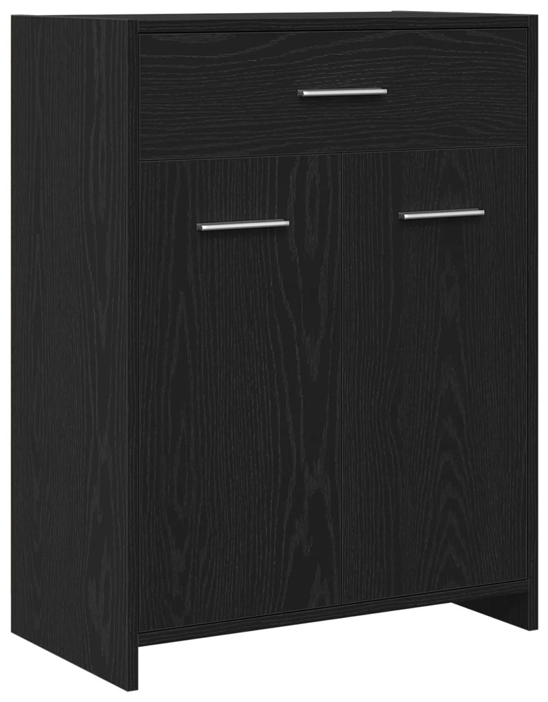 Conjunto de Móveis de Casa de Banho vidaXL 4 Peças Carvalho Preto Made