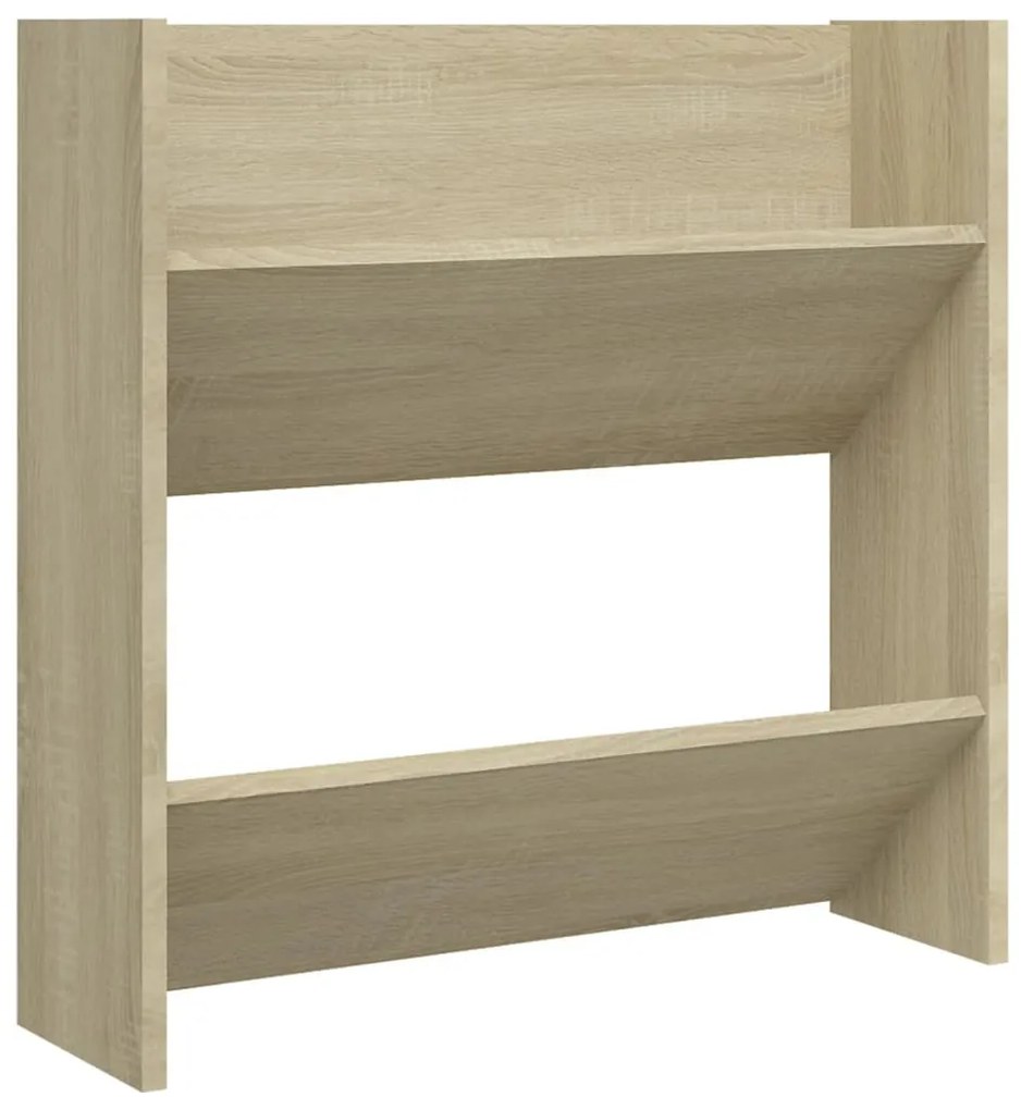 Sapateiras de parede 2 pcs 60x18x60cm contrapl. carvalho sonoma